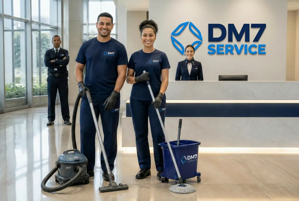 Profissional DM7 fazendo manutenção em condomínio